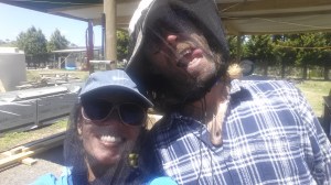 Fly nets coming to good use, thanks Mama!