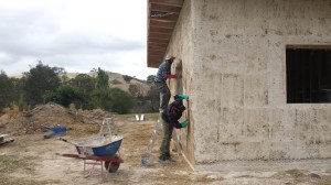 Joe helping Matty with patching up