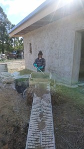 Me sieving the render up