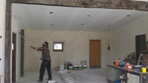 Matty painting the undercoat