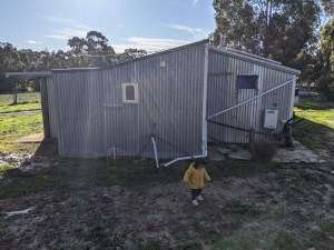 South view prior to anything removed on the outside