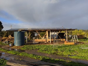 Western view of bedroom external studwork removed