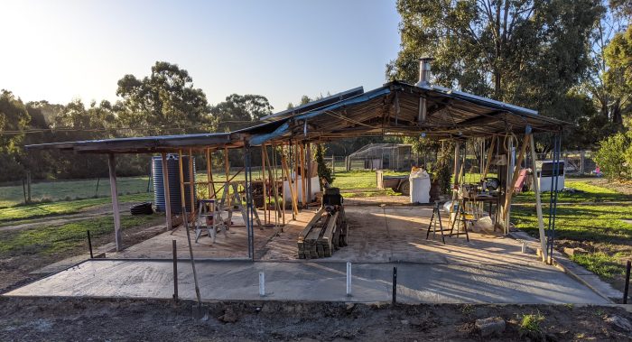Bathroom slab and reading nook after - south view