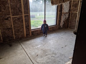 Guest bedroom 1 - internal wall panels off