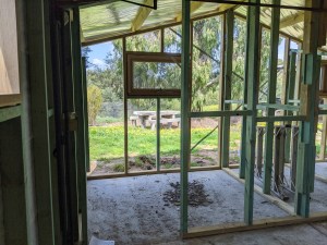Bedroom 3 with timber framing and roof