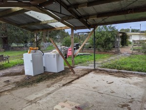 View of the front wall (or lack thereof)