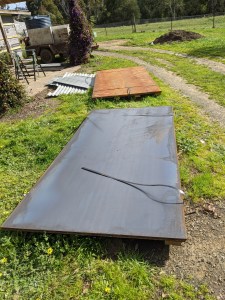 Before and after corten weathering