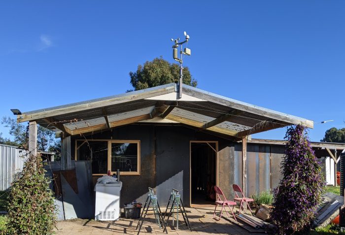 Northern wall with some sections of weathering showing through