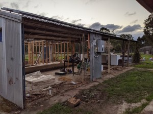 South eastern view with eastern wall removed